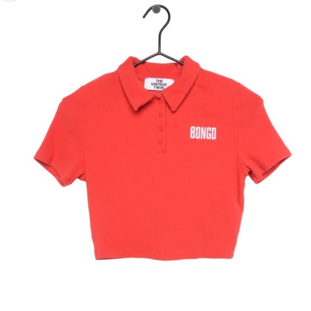 VINTAGE Y2K Bongo Cropped Polo Tee Vintage Twin XS